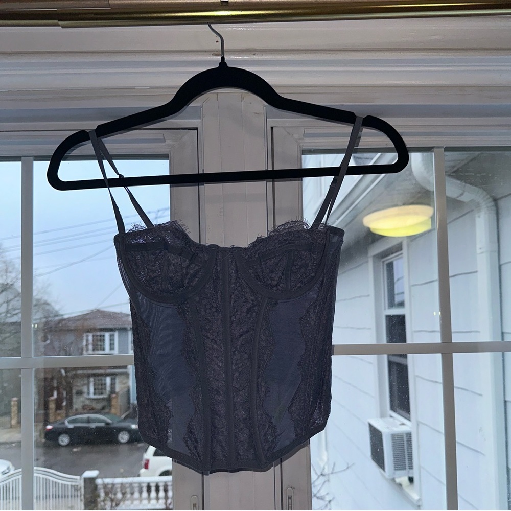 Urban Outfitters Blue Corset Top